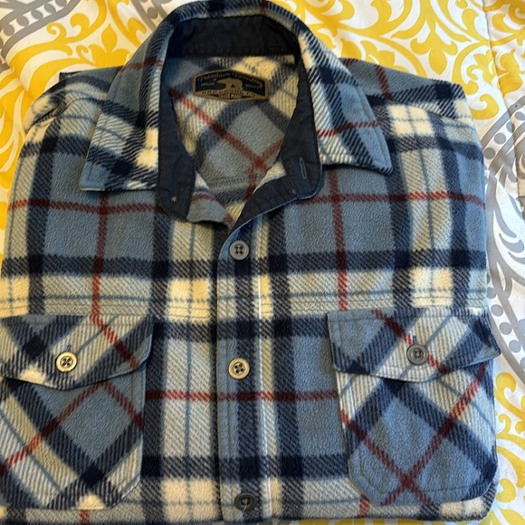 Large Freedom Foundry fleece plaid button down - Picture 2 of 3